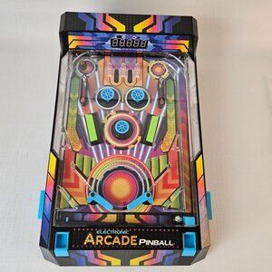 Electronic Pinball Machine Sounds Lights Portable Tabletop Arcade Game
